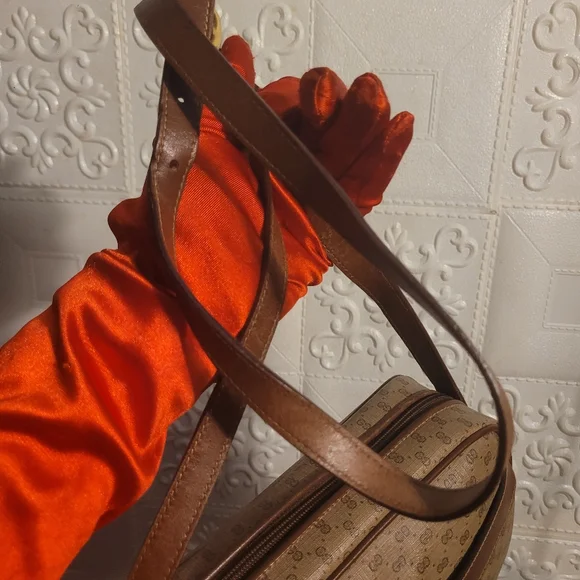 Gucci Micro Gg Interlocking Supreme Canvas Camel Leather CrossBody Bag AUTHENTIC - Picture 10 of 16